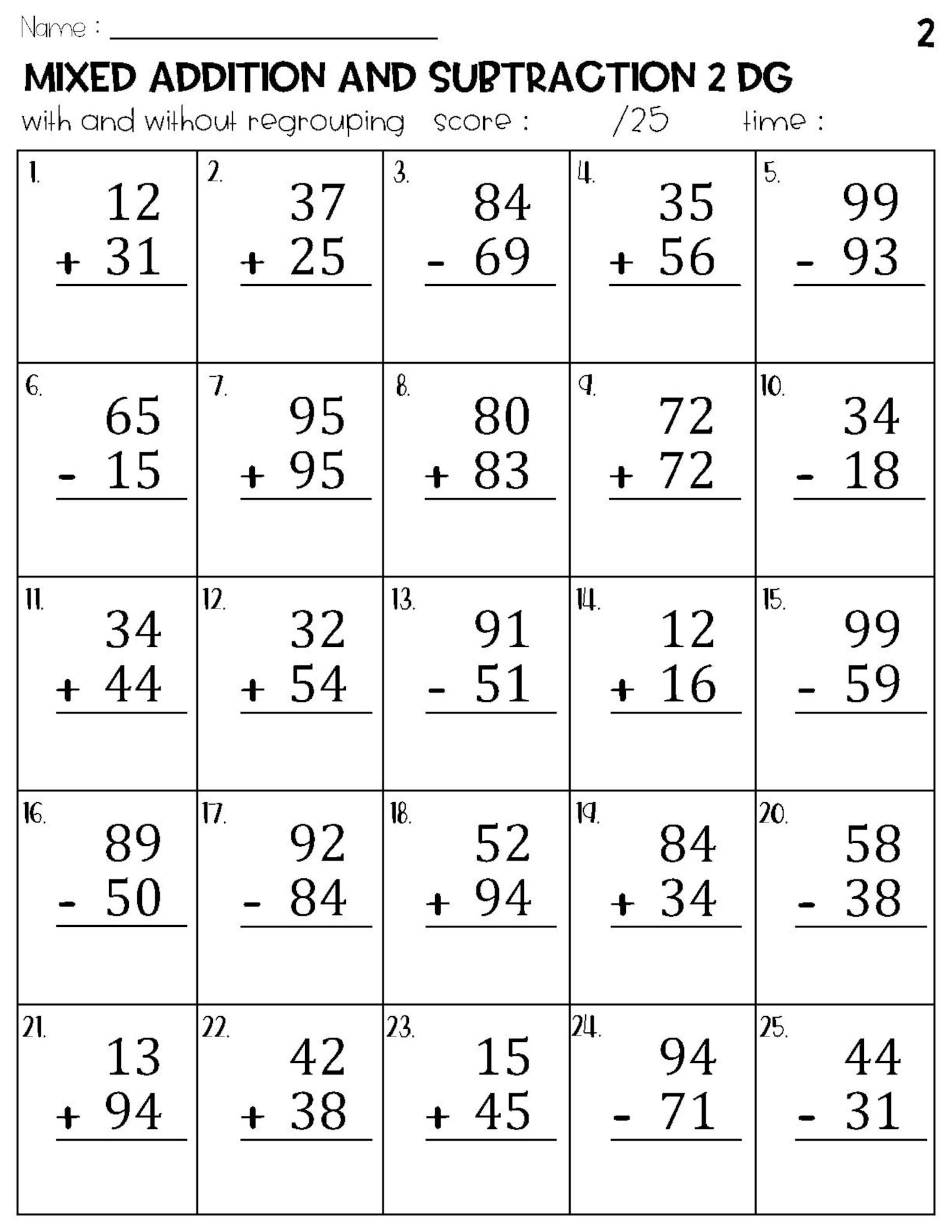 20 Math Worksheets 4 Digit Subtraction