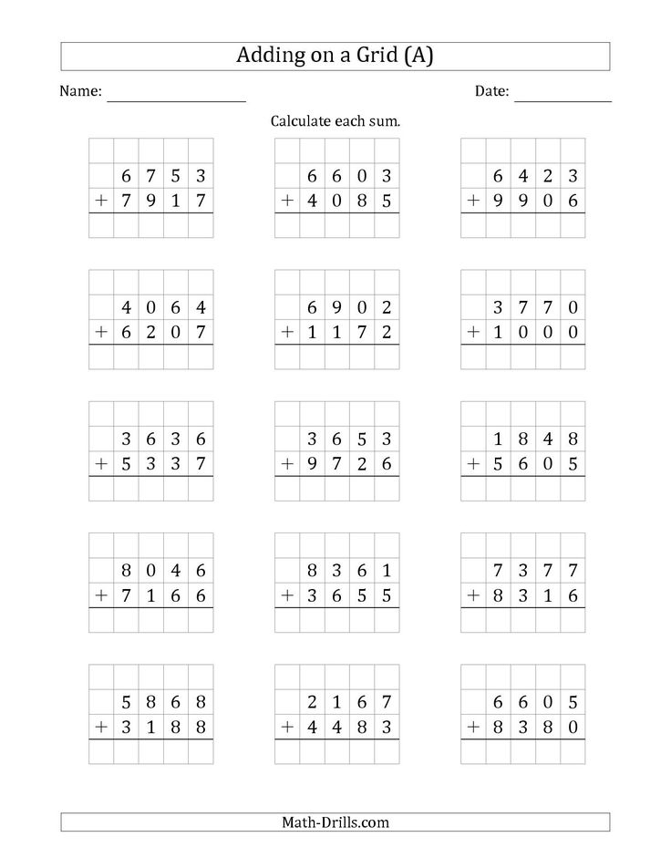 35 Math Worksheets 4 Digit Subtraction